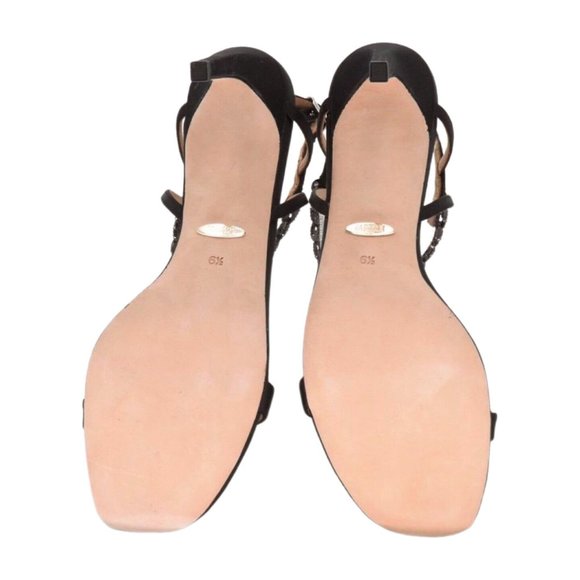Badgley Mischka Womens Kai Heeled Sandal, Black Satin, 6.5 - Picture 3 of 8
